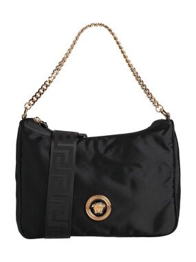 Versace Black Shoulder Bag with Gold Chain